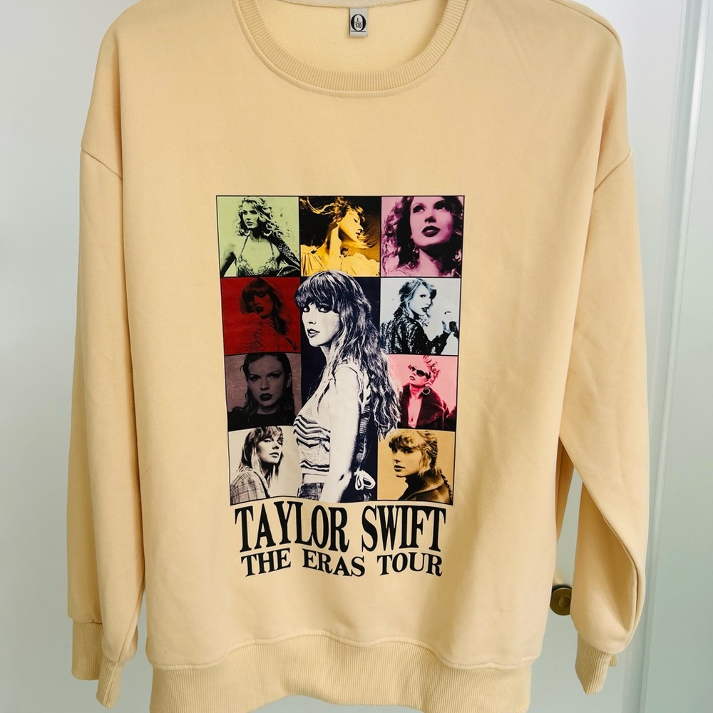 Taylor Swift The Eras Tour Soft Yellow Sweatshirt NWOT